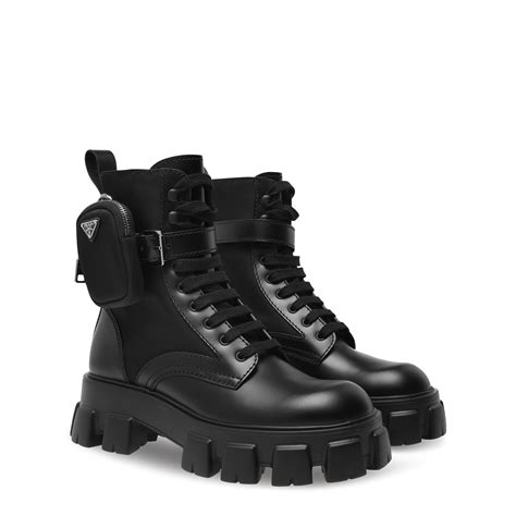 prada fabric biker boots